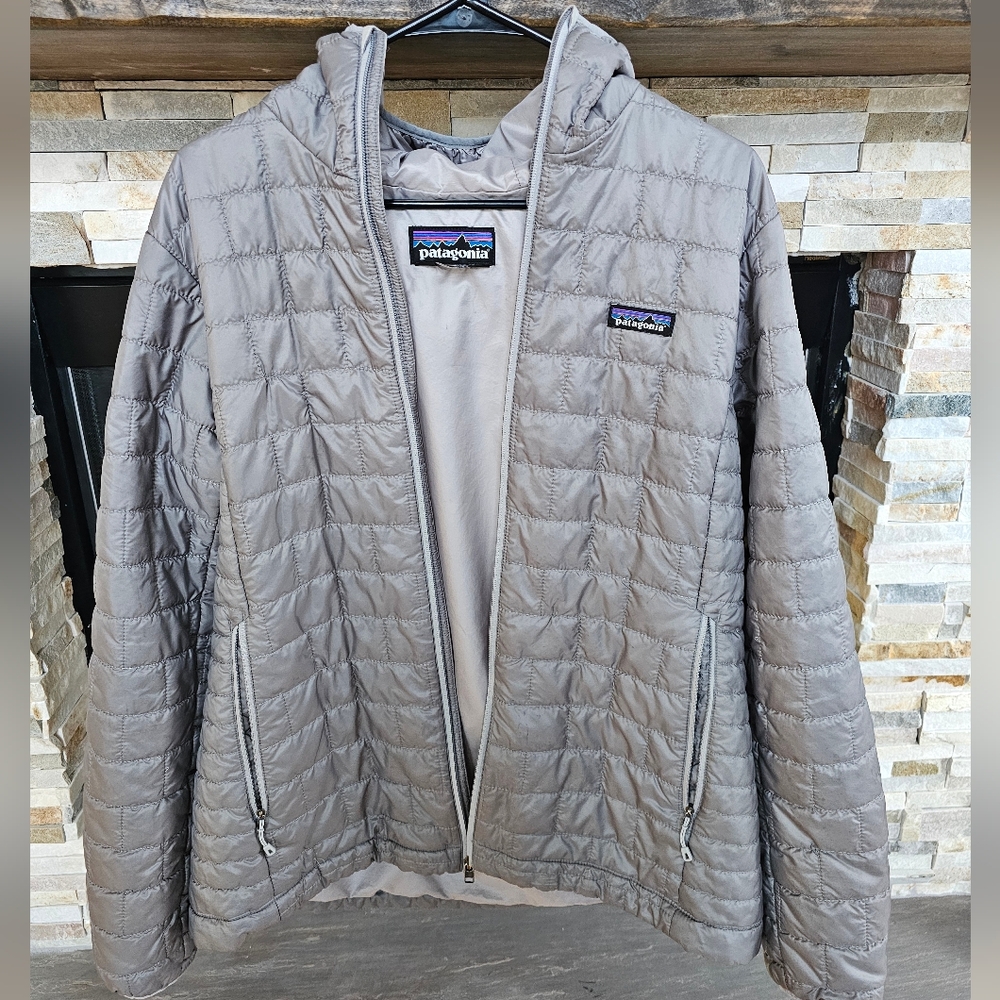 Patagonia Nano Puff Hoody Womens Jacket XL Feather Gray